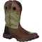 Durango Men's Western Boot, 8 M, Leather, 11 in H, Oiled Brown/Forest Green DDB0177 - alternate 1
